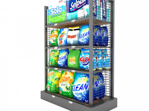 cleaning product market stand 02 Modelo 3D