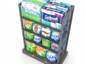 cleaning product market stand 02 3D Model