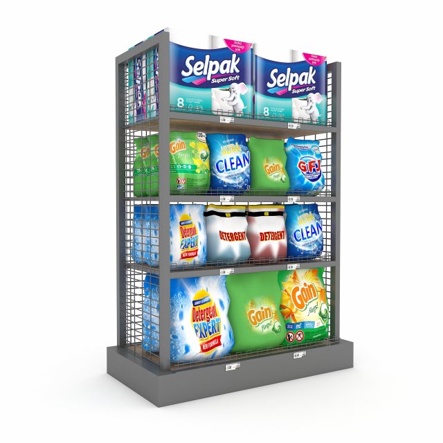 odel cleaning product market stand 03 3D 모델 .c4d .max .obj .3ds .fbx .stl .blend 