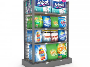 odel cleaning product market stand 03 3D Model