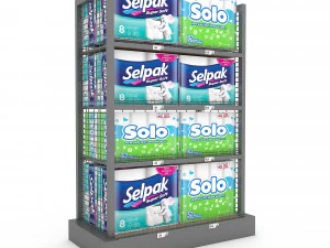 stand mercado de productos de limpieza 04 Modelo 3D