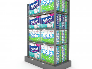 cleaning product market stand 04 3D 模型
