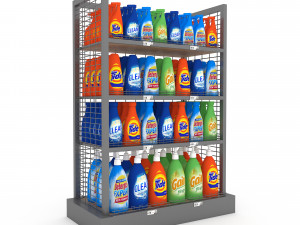 cleaning product market stand 05 Modelo 3D