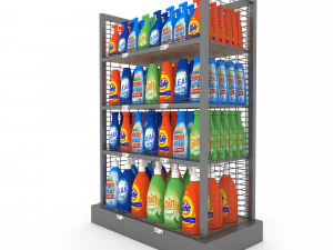 cleaning product market stand 05 3D Model