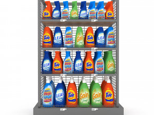 cleaning product market stand 05 Modelo 3D