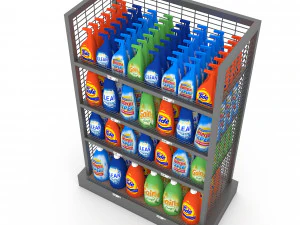 cleaning product market stand 05 3D Model