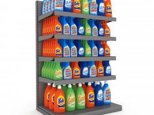 stand mercado de productos de limpieza 06 Modelo 3D