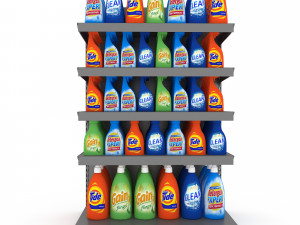 cleaning product market stand 06 Modelo 3D