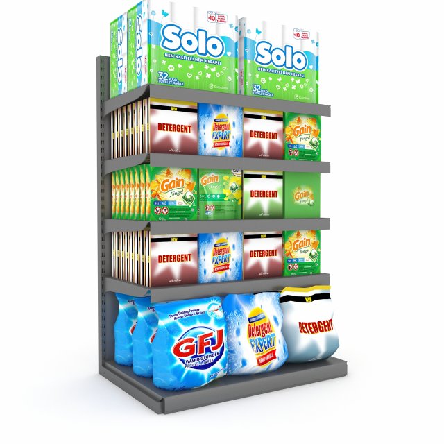 cleaning product market stand 07 Modelo 3D .c4d .max .obj .3ds .fbx .stl .blend 