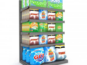 stand mercado de productos de limpieza 07 Modelo 3D