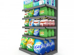 cleaning product market stand 08 3D Model