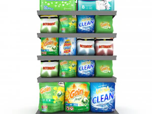 cleaning product market stand 08 3D Model