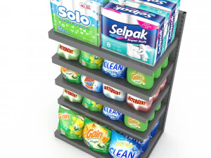 cleaning product market stand 08 3D Model