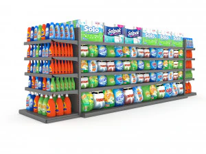 modelo stand mercado de productos de limpieza 10 Modelo 3D