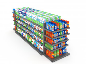 model cleaning product market stand 10 3D Модель