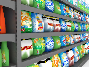 model cleaning product market stand 10 3D Модель