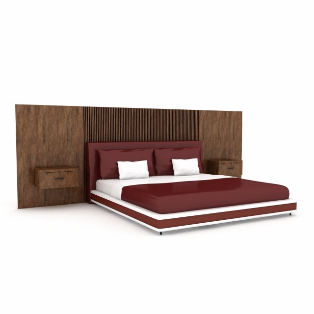 3d modern bed design 01 Modello 3D .c4d .max .obj .3ds .fbx .stl .blend 