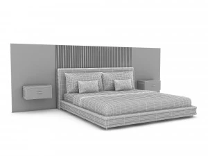 3d modern bed design 01 3D Model