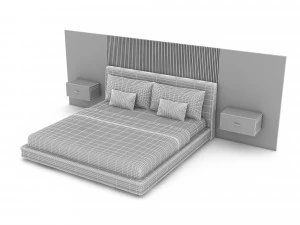 3d modern bed design 01 3D Model