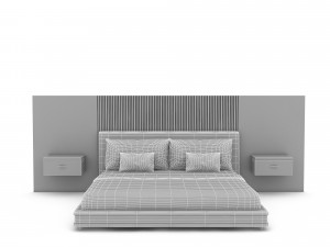 3d modern bed design 01 Modello 3D