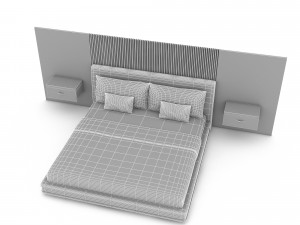 3d modern bed design 01 Modello 3D