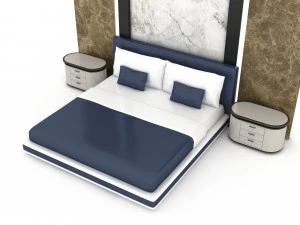 3d modern bed design 01 3D Model