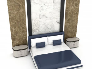 3d modern bed design 01 3D Model