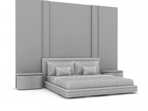 3d modern bed design 01 3D Model