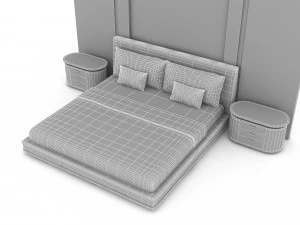 3d modern bed design 01 3D Model