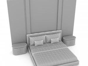 3d modern bed design 01 3D Model