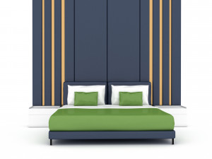 3d modern bed design 03 Modelo 3D