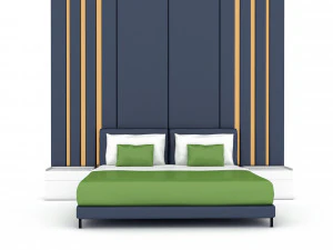 3d modern bed design 03 3D Model