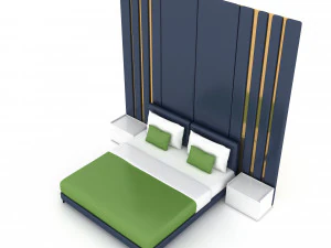3d modern bed design 03 3D Model