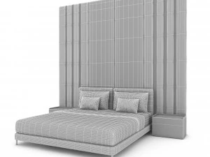 3d modern bed design 03 3D Model