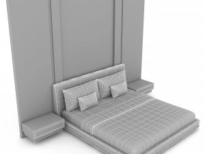 3d modern bed design 04 3D Model