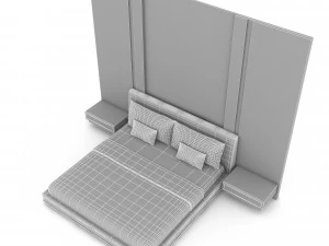 3d modern bed design 04 3D Model