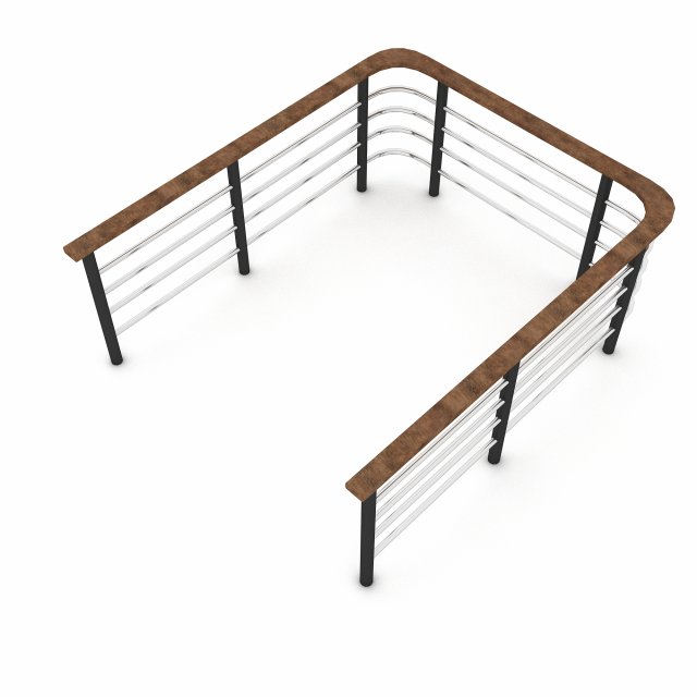 3D railing 05 3D Model .c4d .max .obj .3ds .fbx .stl .blend 