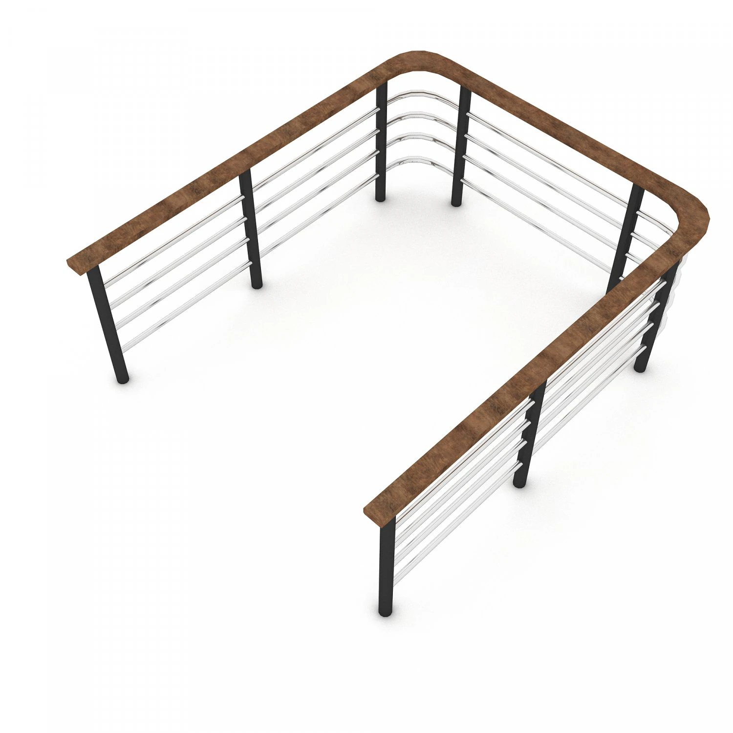 3D railing 05 3D Model .c4d .max .obj .3ds .fbx .stl .blend 