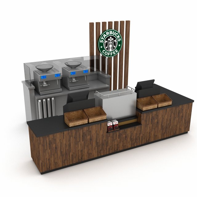 3d coffee shop 3D Model 3D .c4d .max .obj .3ds .fbx .stl .blend 