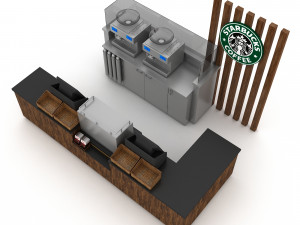 3d coffee shop 3D Model 3D
