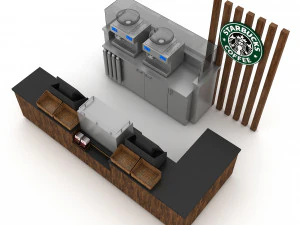 3d coffee shop 3D 3D Model