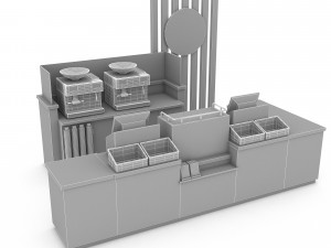 3d coffee shop 3D Model 3D