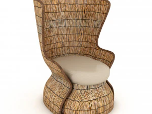 Cadeira de bambu Modelo 3D