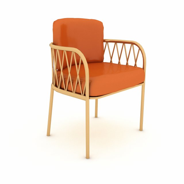 3D modern metal chair 3Dモデル .c4d .max .obj .3ds .fbx .stl .blend 