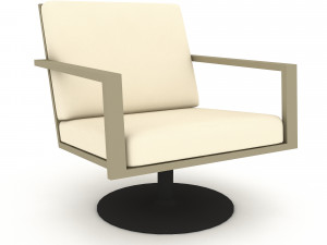 3D modern metal chair 02 3D Model