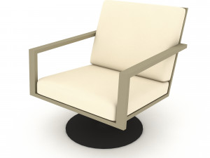 3D modern metal chair 02 3D 模型