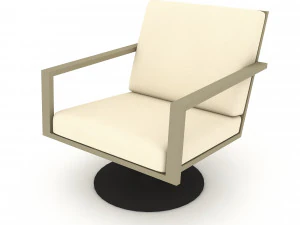 3D modern metal chair 02 3D Model