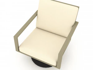 3D modern metal chair 02 3D Model
