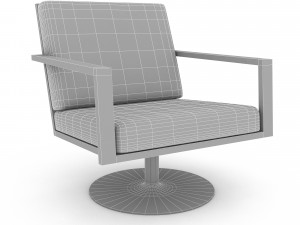 3D modern metal chair 02 3D 模型