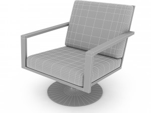 3D modern metal chair 02 3D 模型